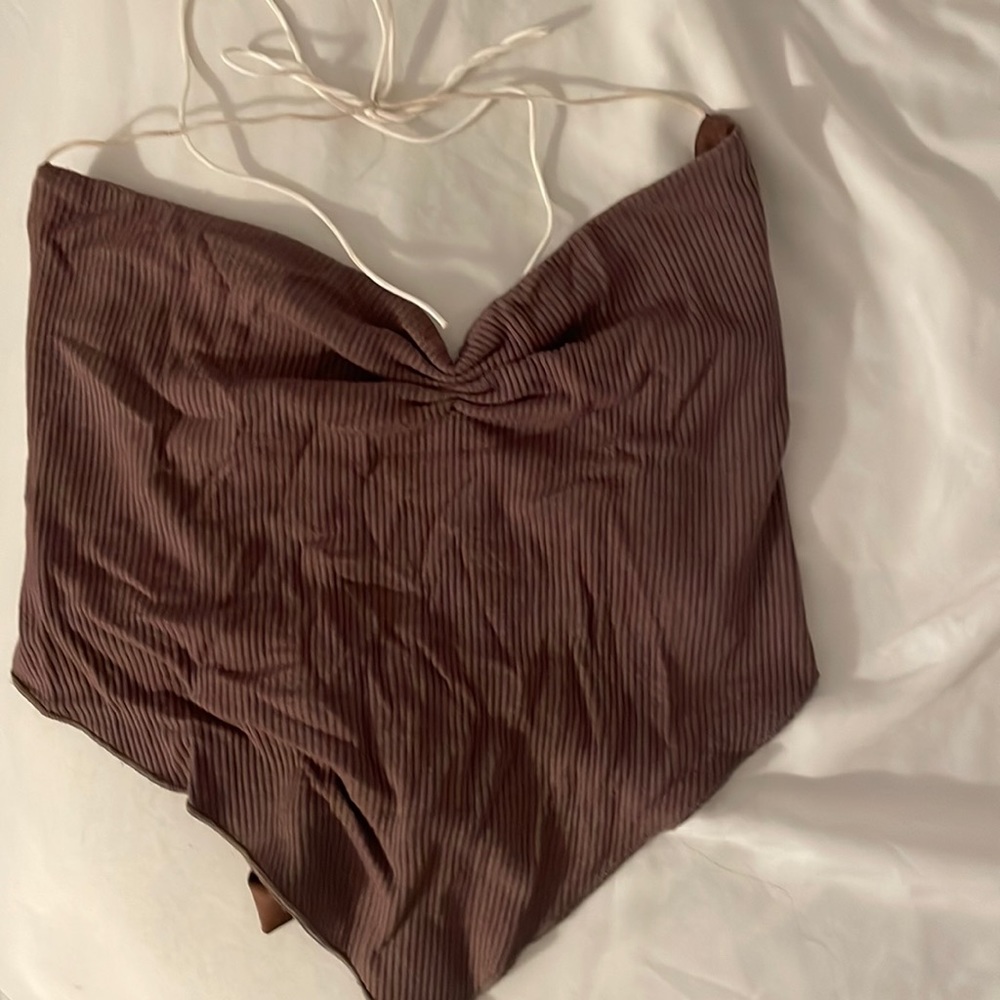 White fox haltered top